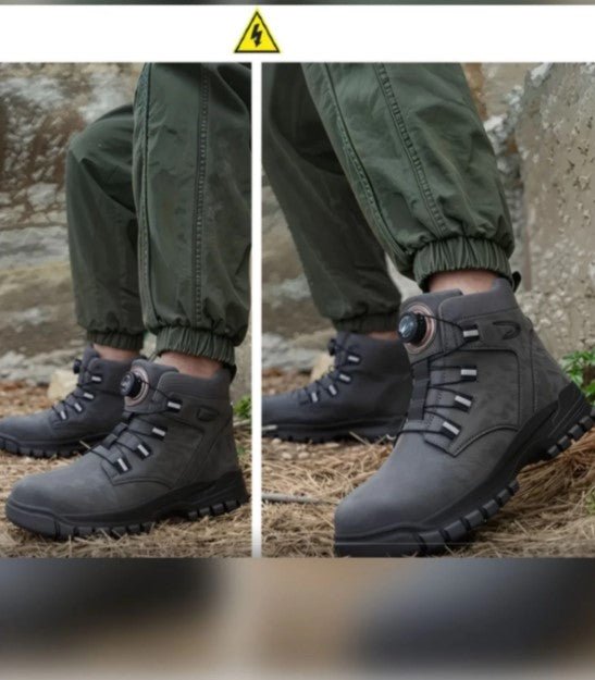 Kompozit Burun Ultra Hafif İş Güvenlik Botu Otomatik Bağcık Delinmez Kevlar Su Geçirmez iş güvenlik ayakkabısı S1P SRC çelik burun otomatik bağcık sistemi | 9KSAFETYTR